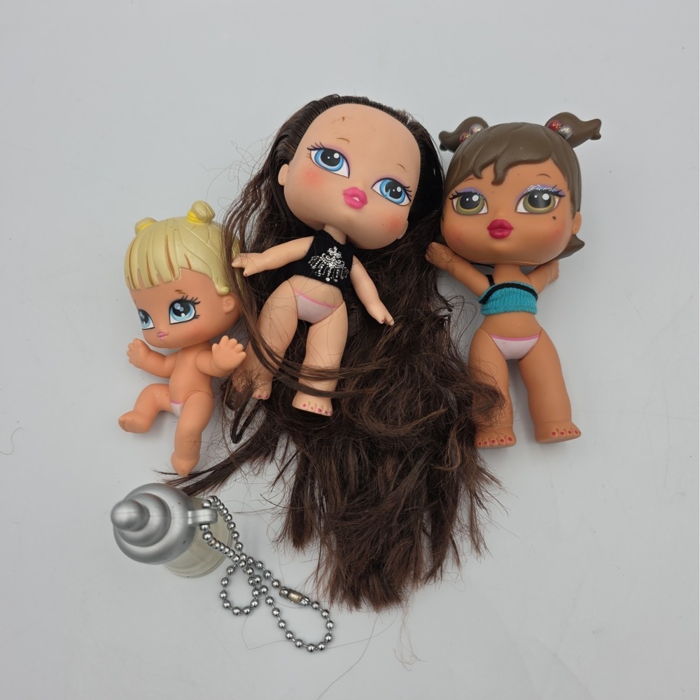 2004 Bratz Babyz 5" DOLL Blue Eyes Outfit Hair Flair Magic & More